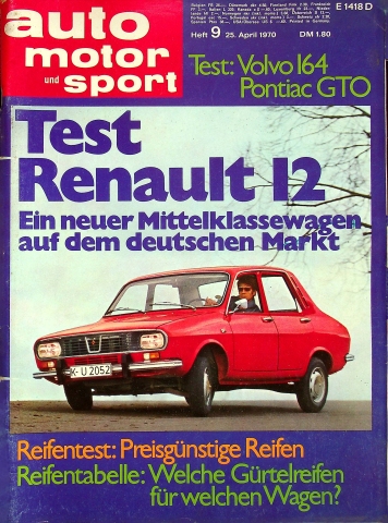 Deckblatt Auto Motor und Sport (09/1970)